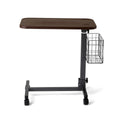 Medline Fold-Flat Overbed Table with Basket
