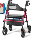 HOMLAND Foldable Rollator Walkers with Seat for Seniors